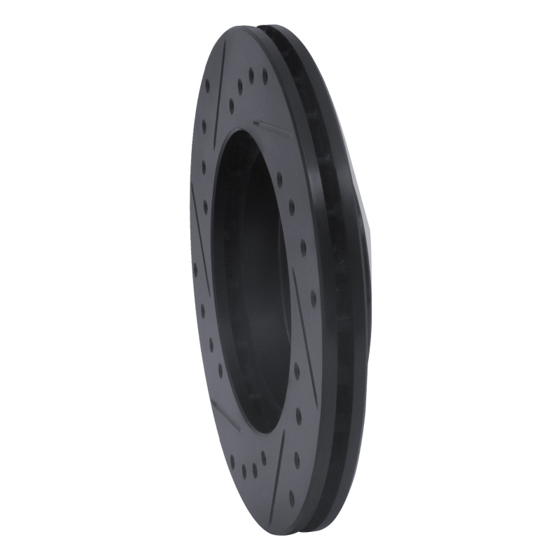 Audi 4000 Brake Rotor (1) - Front Right - R1 Concepts - Drilled & Slotted - Black - `80-`08